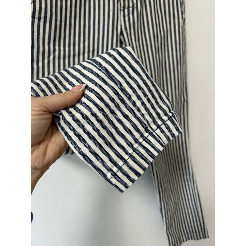 Free People Frankie High Waisted Striped Button Fly Pants Size 6 - Picture 4 of 13